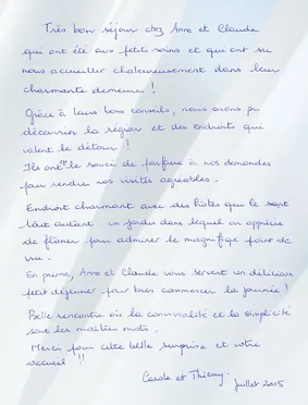 Le livre d'or — 1er août 2015