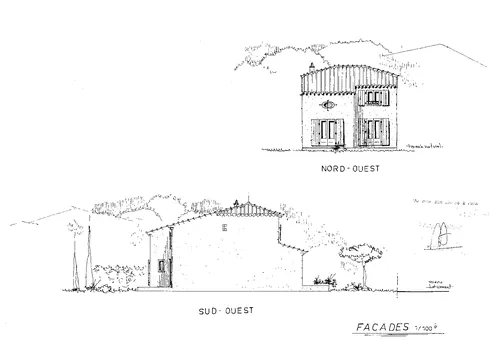 Façades nord-ouest et sud-ouest