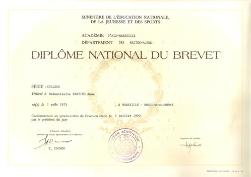 1990 · Brevet des collèges