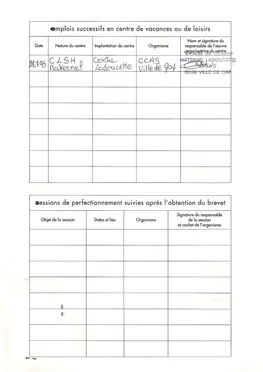1995 · BAFA : premier emploi d’animatrice, au centre de loisirs Ladoucette