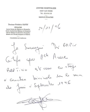 1996 · Bénévolat en pédiatrie au centre hospitalier de Gap