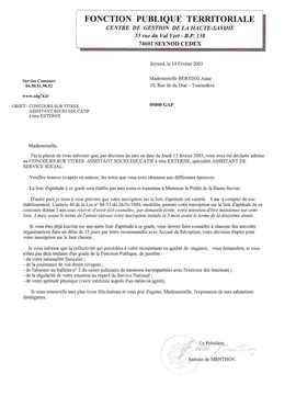 2003 · Concours de la fonction publique territoriale