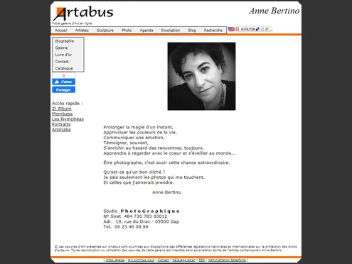 2006 · La page du studio PhotoGraphique sur Artabus