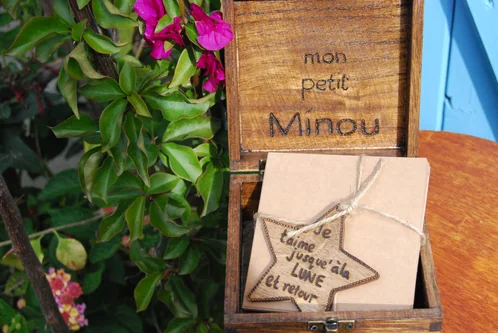 Boîte « Je t’aime jusqu’à la Lune et retour »