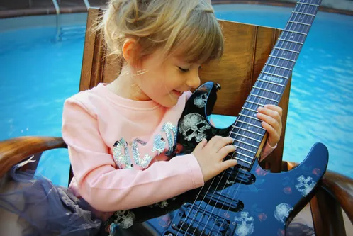 Guitare Skulls and Roses