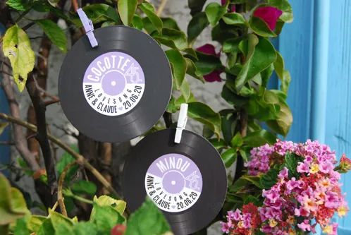 Marque-places vinyles