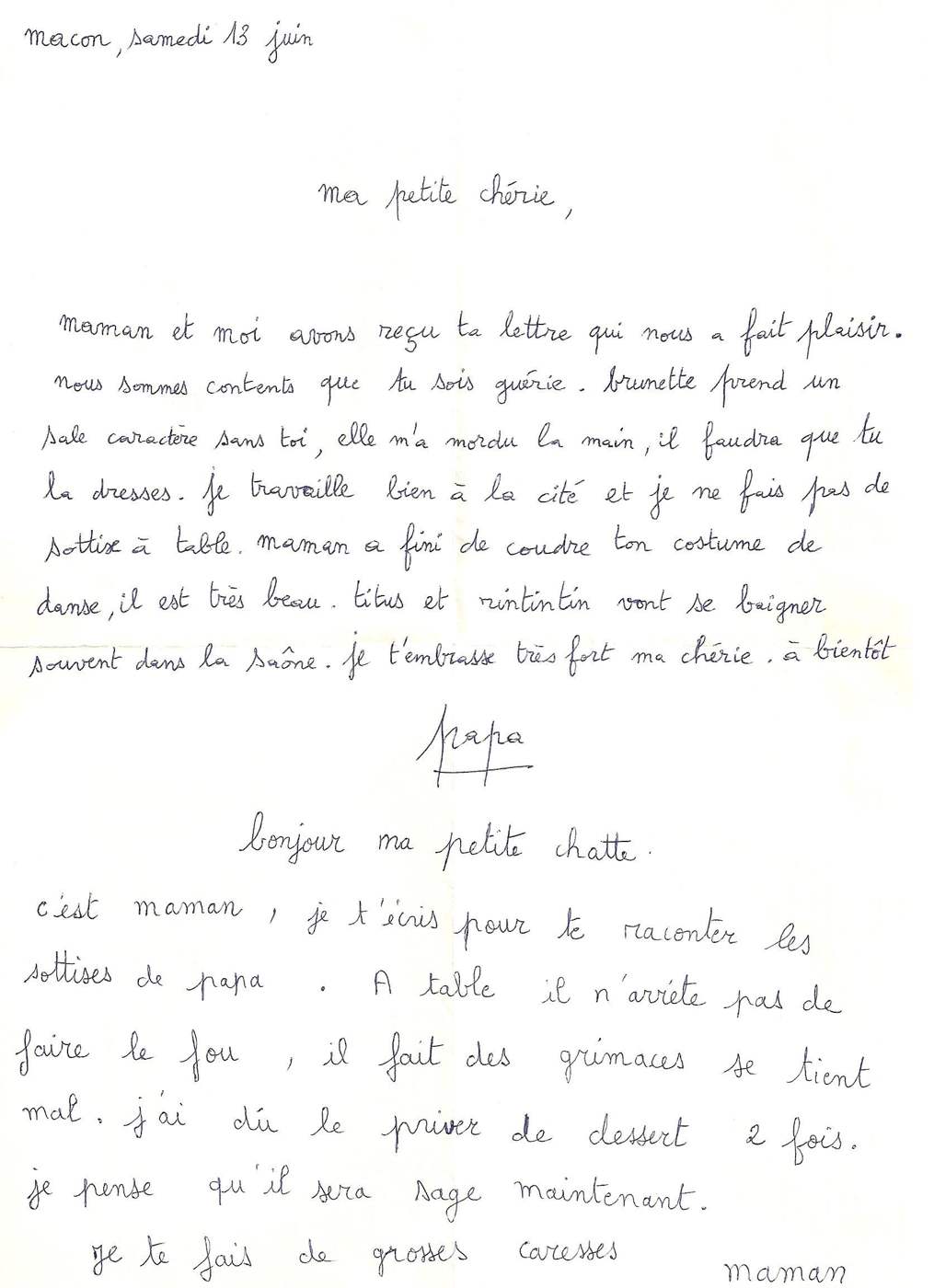 Lettre de PapaMaman, juin 1980
