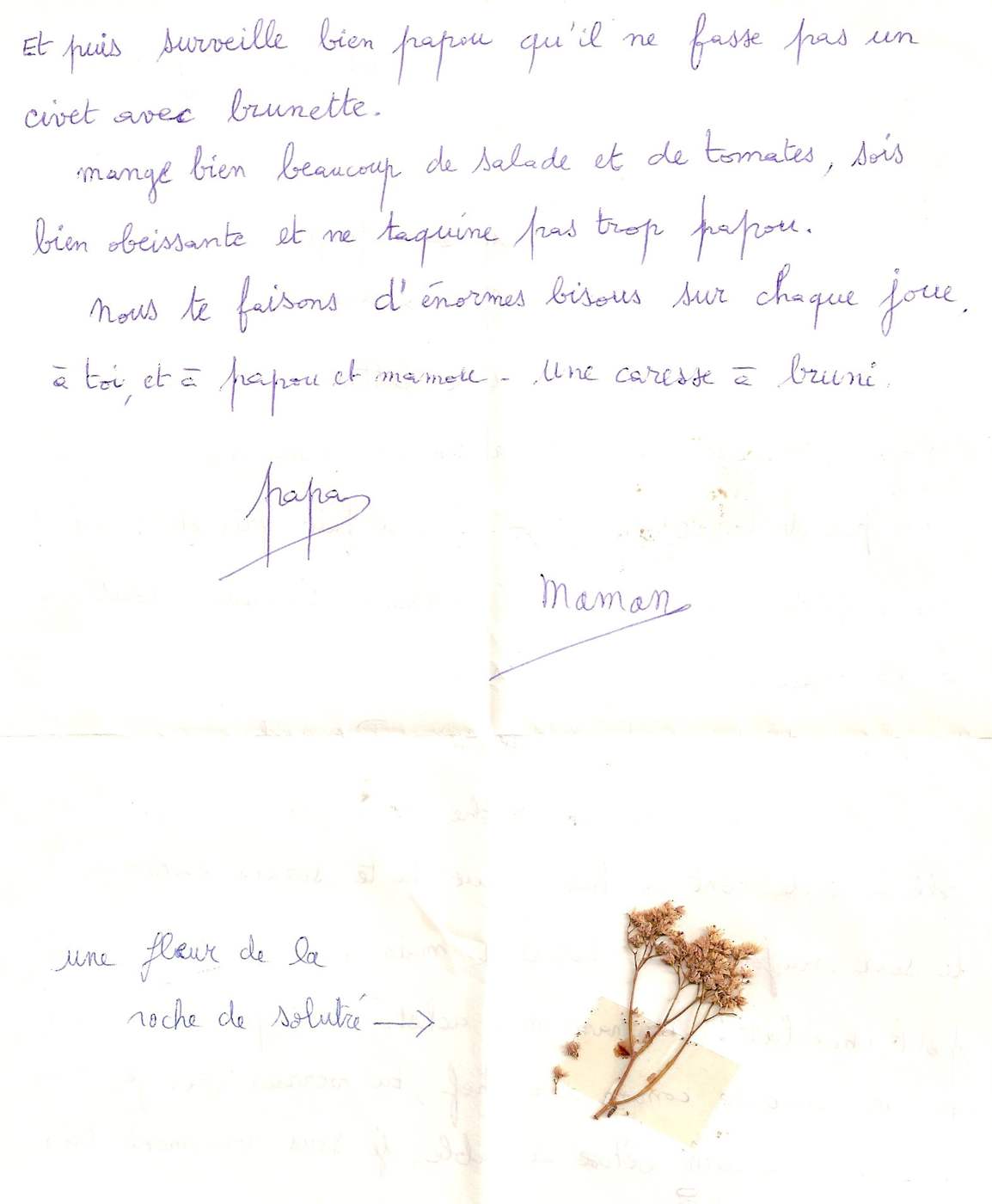Lettre de PapaMaman, juillet 1980