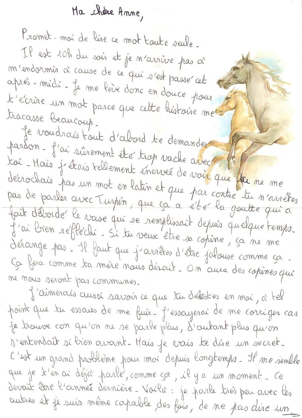 Lettre de Annie, 1989
