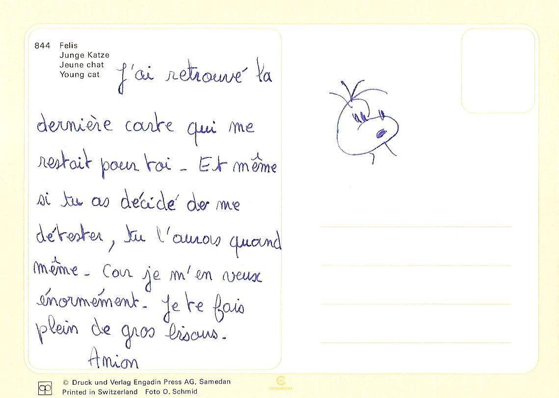 Lettre de Annie, 1989