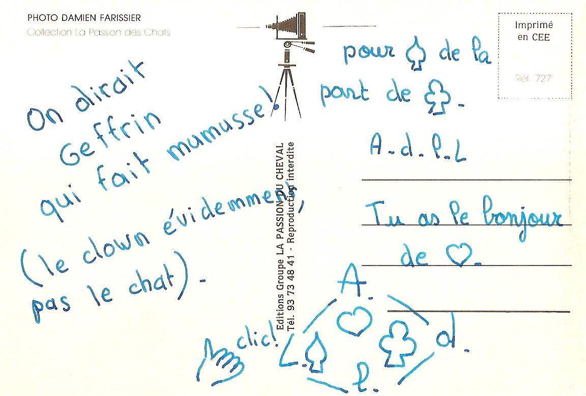 Lettre de Annie, mai 1990