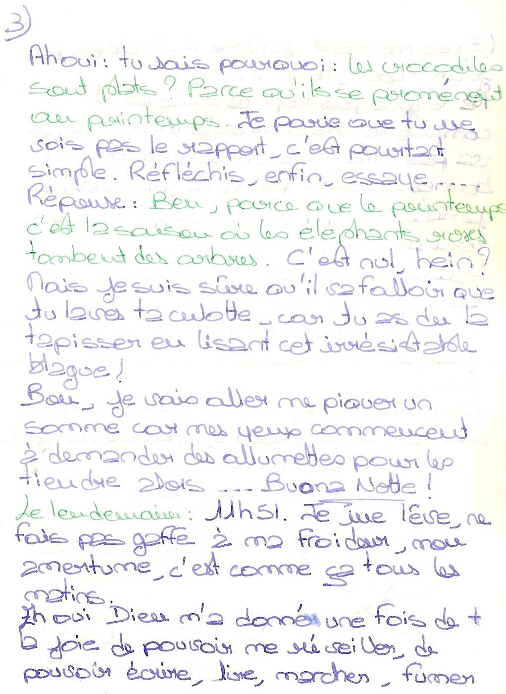Lettre de Britta, décembre 1990