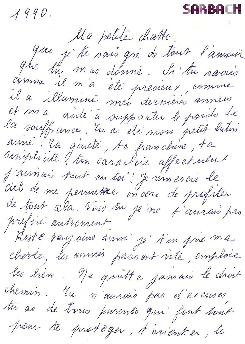 Lettre de Mamou, 1990