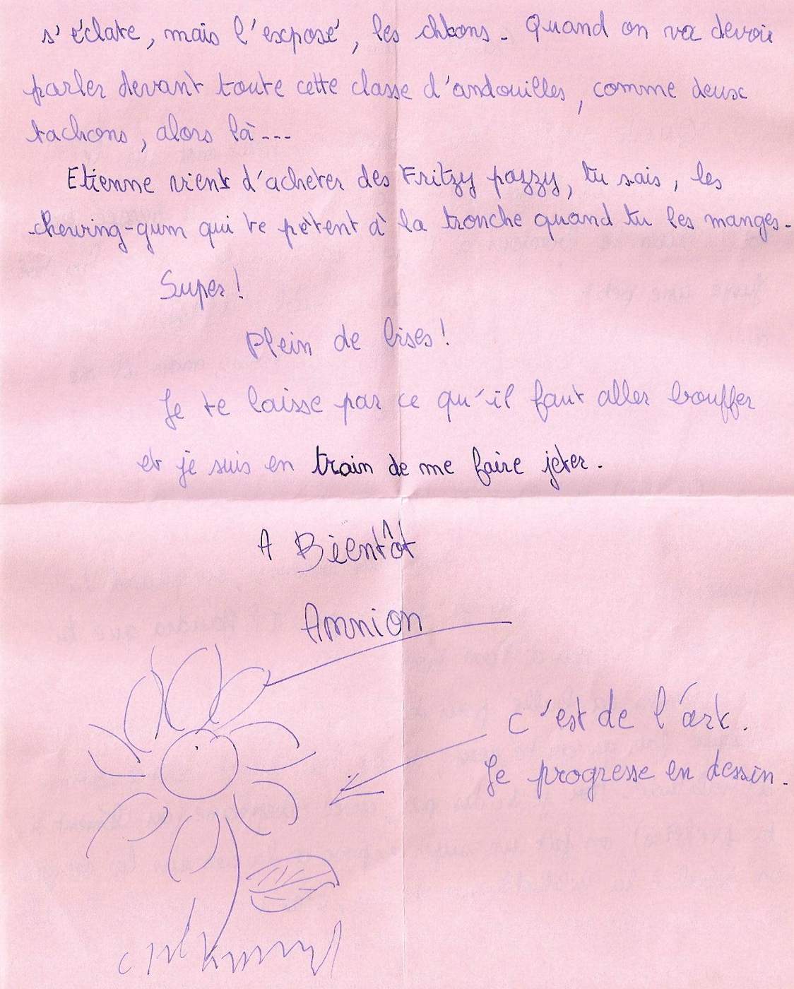 Lettre de Annie, février 1991