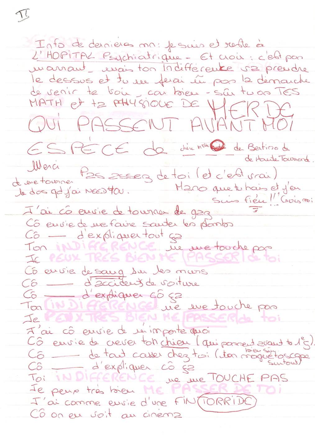 Lettre de Britta, janvier 1992