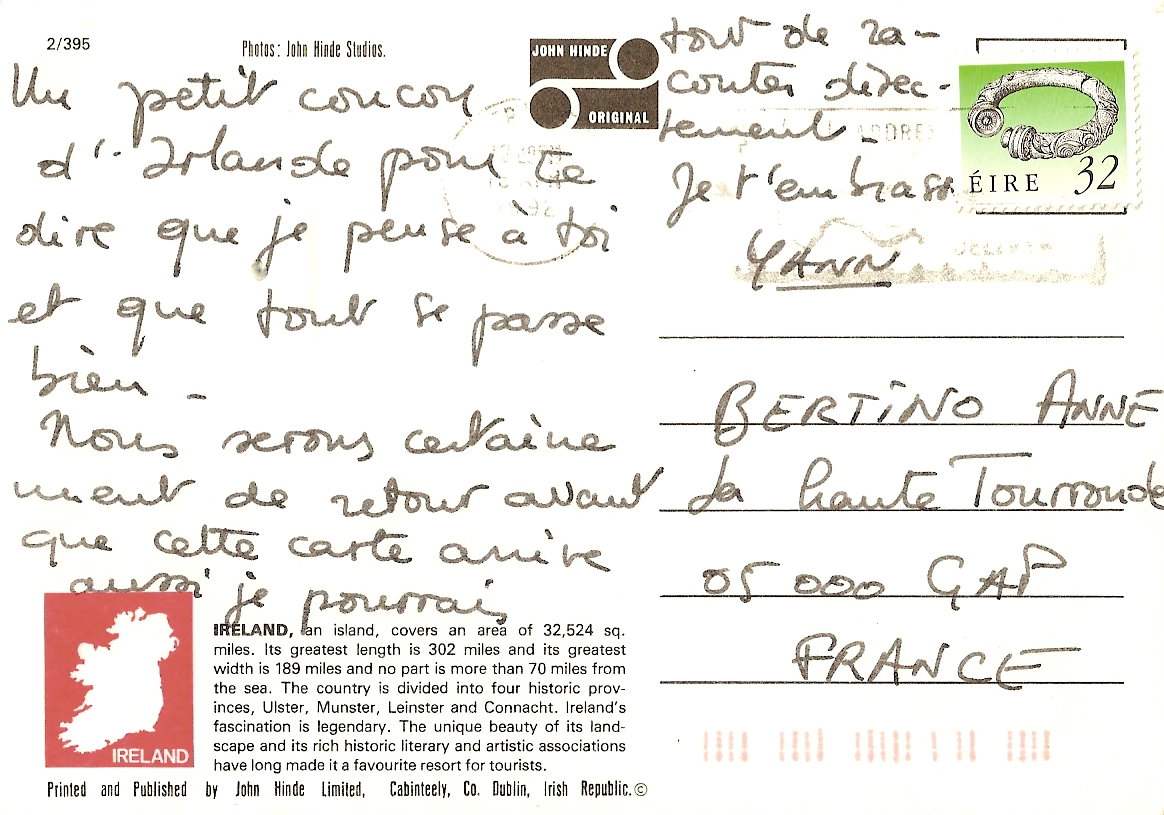 Lettre de Yann, avril 1992
