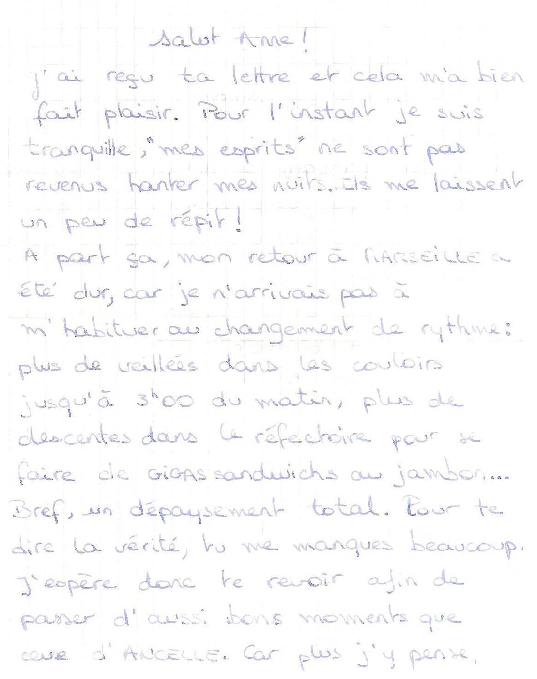 Lettre de Laurent, mai 1994