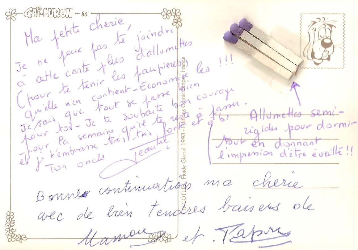 Lettre de Jean-Luc, juillet 1994