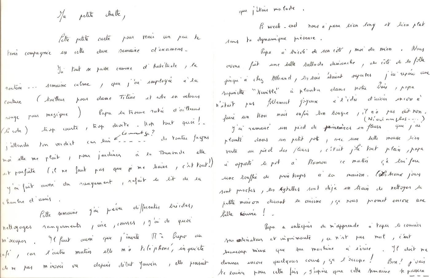 Lettre de PapaMaman, février 1995