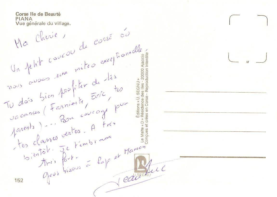 Lettre de Jean-Luc, juin 1995