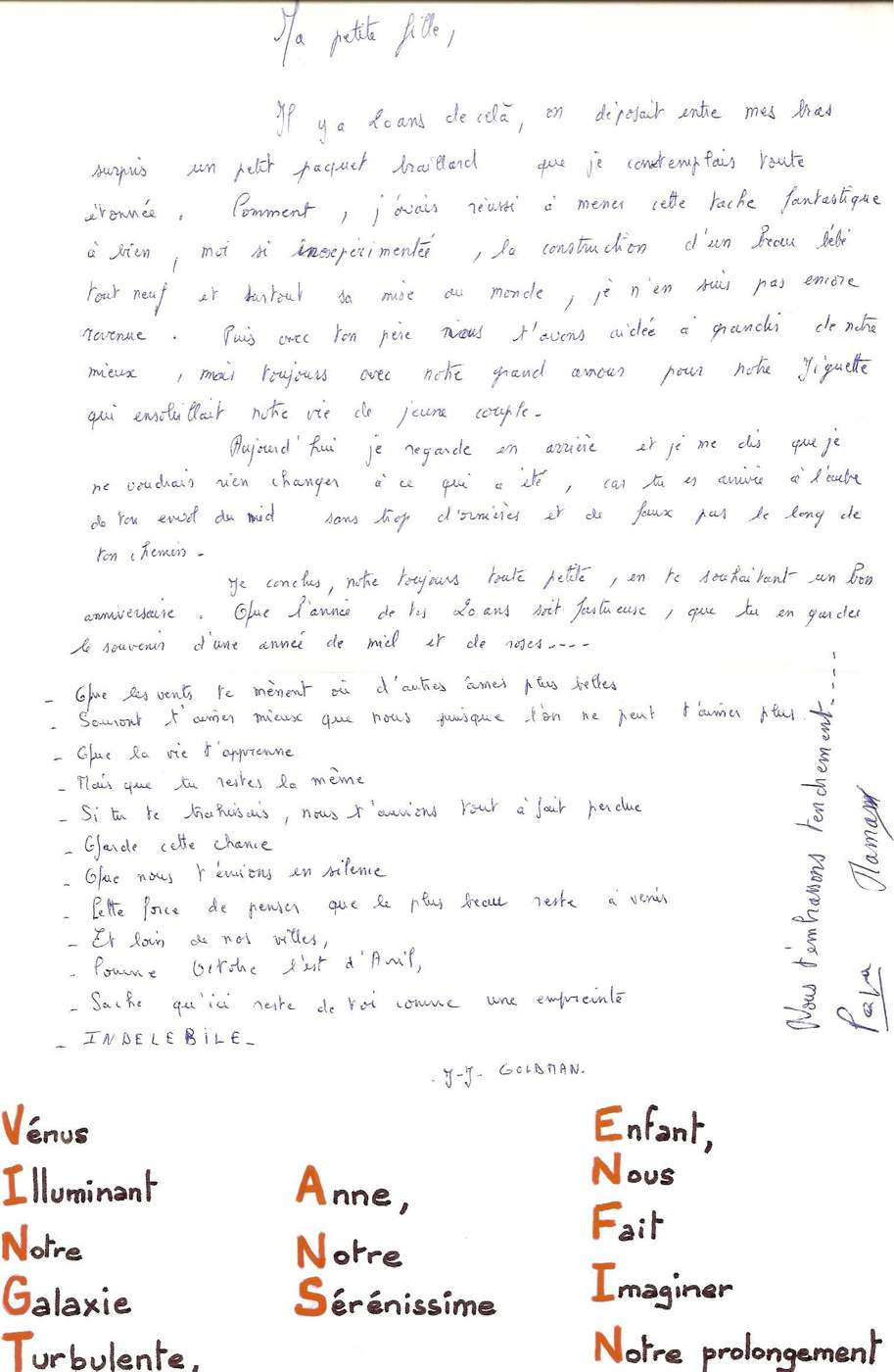 Lettre de PapaMaman, août 1995