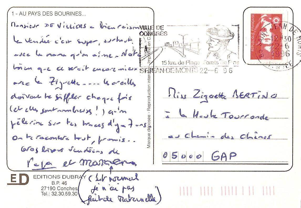 Lettre de PapaMaman, juin 1996