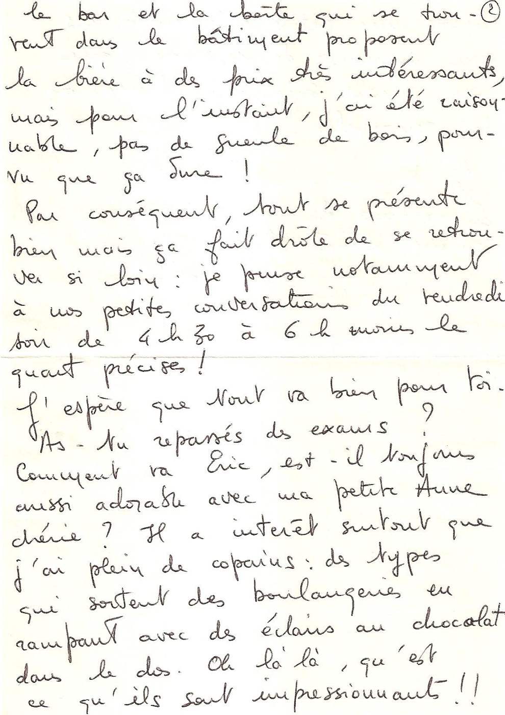 Lettre de Yann, septembre 1996