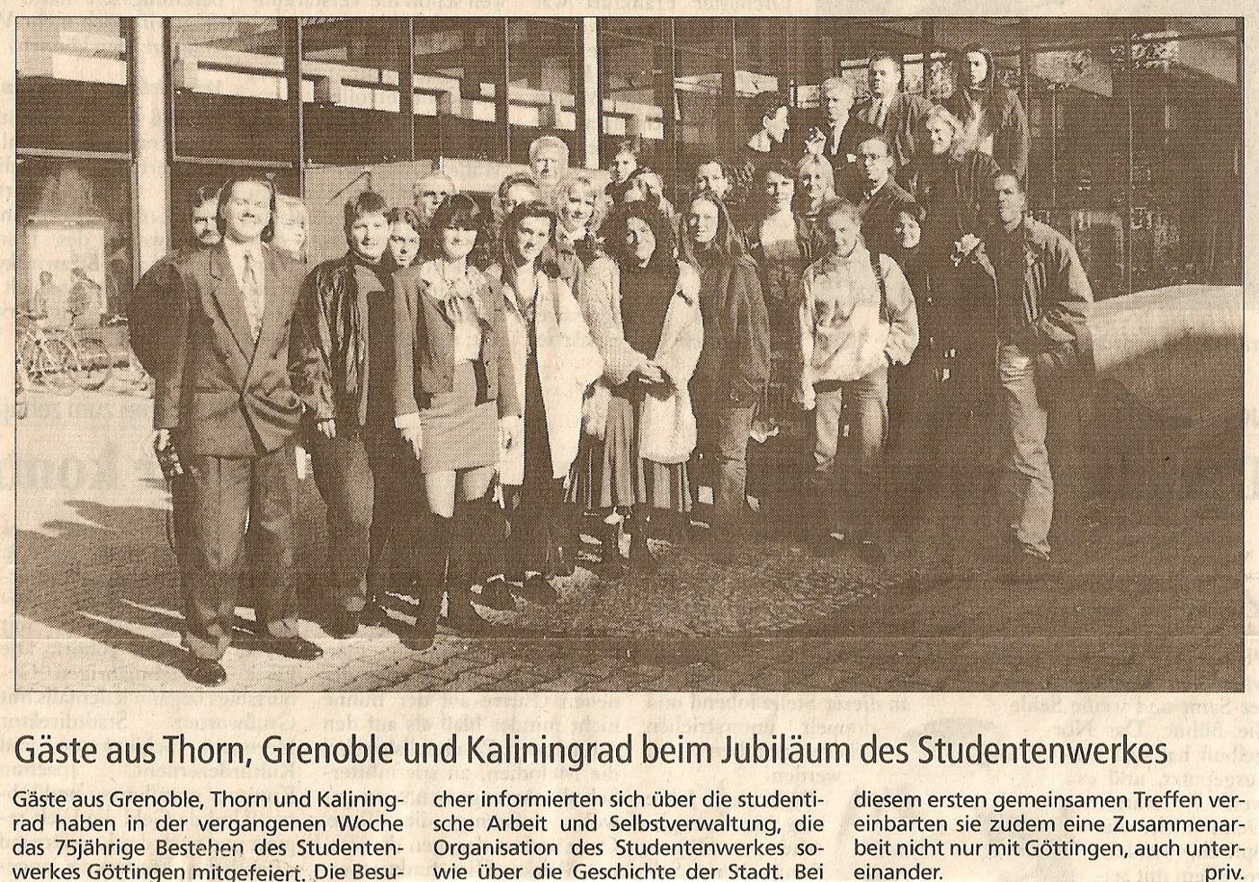 Lettre de Göttingen, novembre 1997