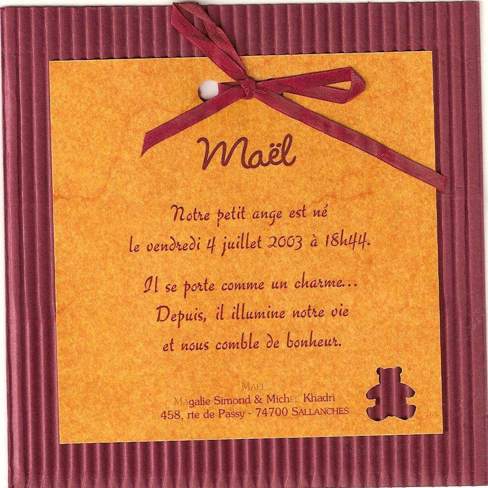 Lettre de Magaly, juillet 2003