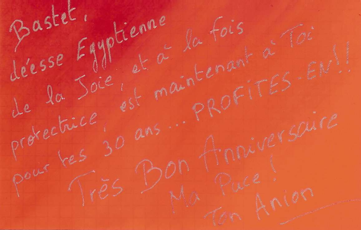 Lettre de Annie, août 2005