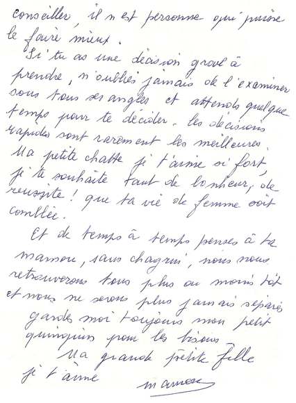 Lettre de Mamou, 1990