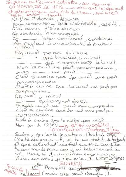 Lettre de Britta, janvier 1992