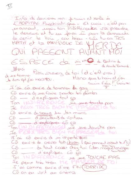 Lettre de Britta, janvier 1992