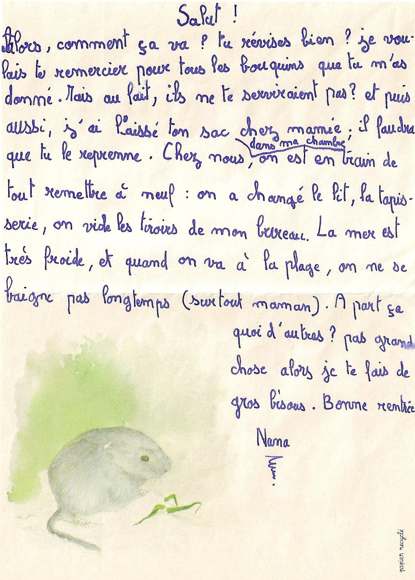 Lettre de Ellina, septembre 1992