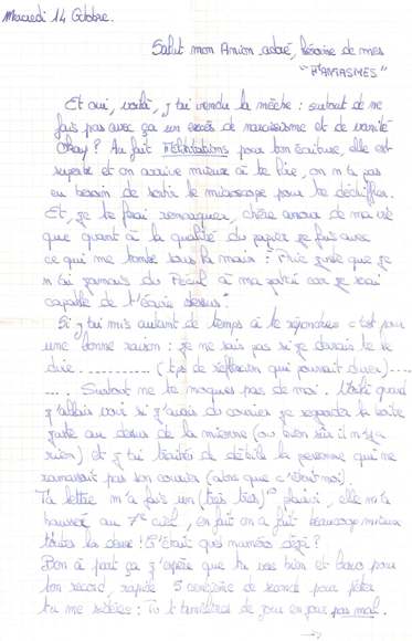 Lettre de Soad, octobre 1993