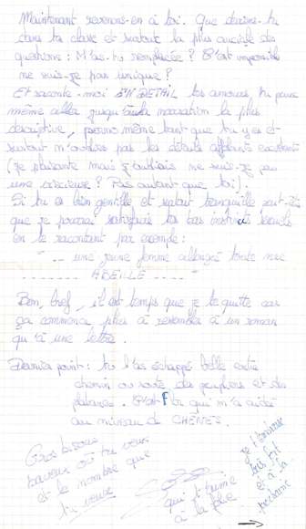 Lettre de Soad, octobre 1993