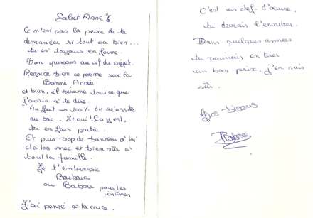 Lettre de Barbara, décembre 1993