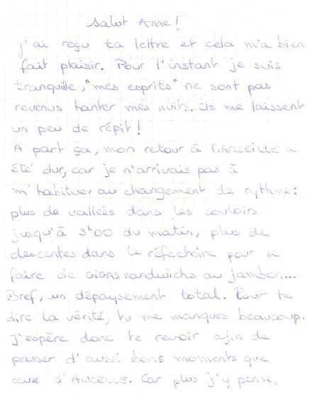 Lettre de Laurent, mai 1994