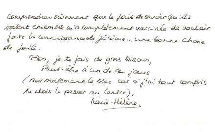 Lettre de Marie-Hélène, mai 1994