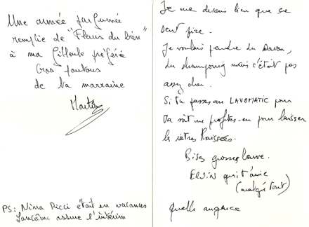 Lettre de MartineErvin, janvier 1996