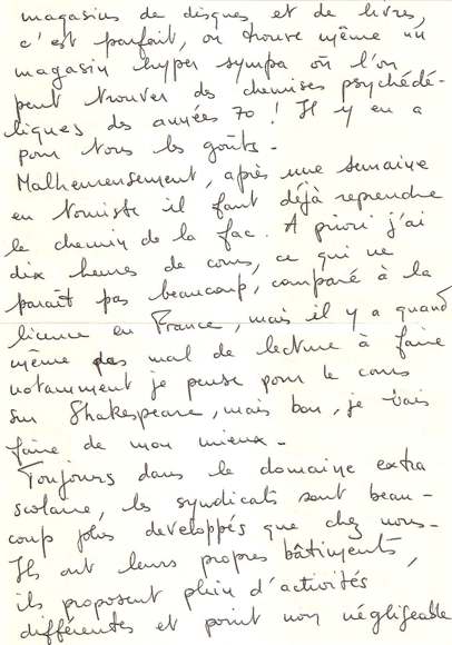Lettre de Yann, septembre 1996