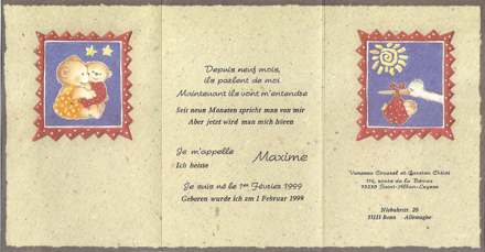 Lettre de Vanessa, février 1999