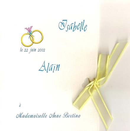 Lettre de Isabelle, juin 2002