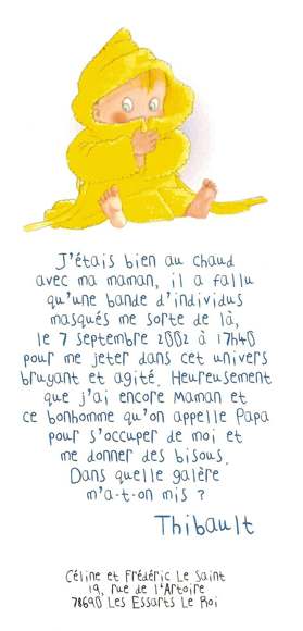 Lettre de Céline, septembre 2002