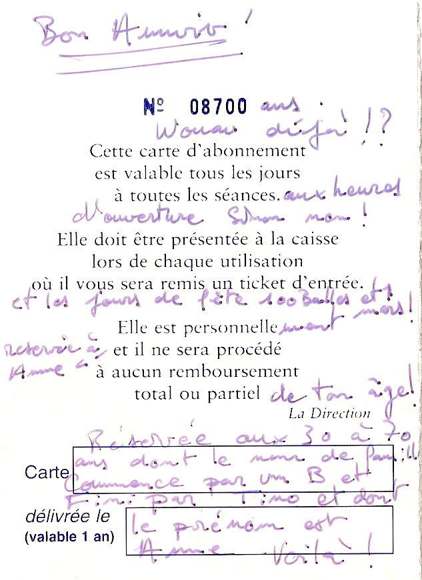 Lettre de Léa, août 2006