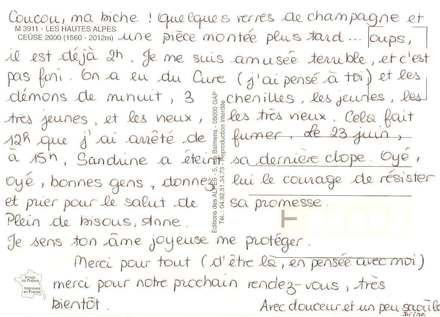 Lettre de Sandrine, juin 2007
