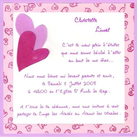 Lettre de Christelle, juillet 2008